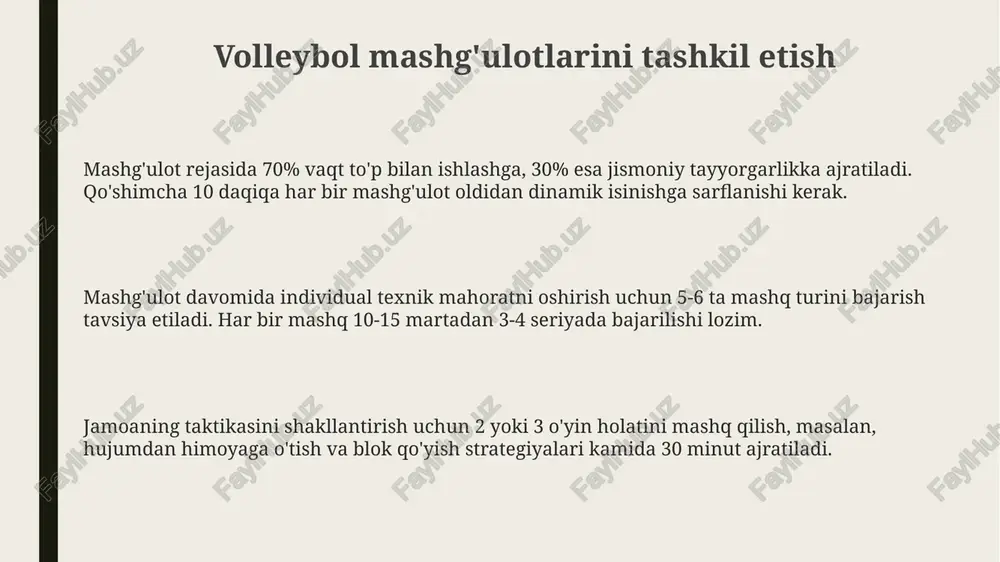 voleybol mashg’ulotlari tashkil etish va o’tkazish - Page 3