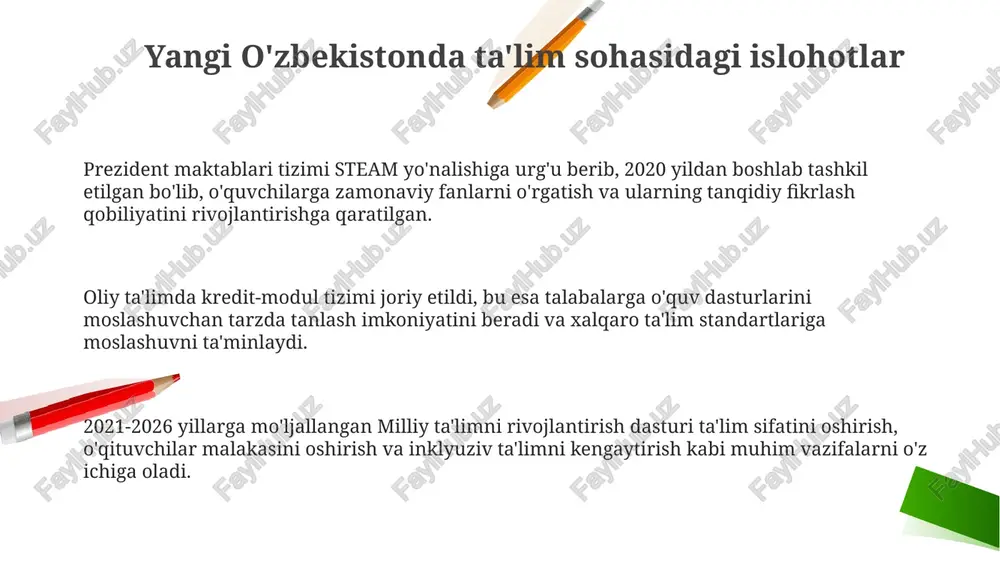 yangio‘zbekistonda ta'lim sohasida amalga oshirilayotgan o‘zgarishlar - Page 3