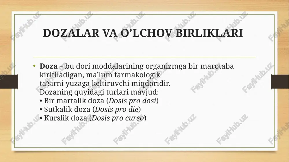 , 12 yosh nomen medici resept yozgan shifokorning ismi sharifi azizov a.a. invocatio shifokorning dorini tayyorlash bo’yicha farmasevtga murojaati bo’lib - recipe - “olgin”, qisqacha “rp.:” yoziladi rp.: designatio materiarum s. ordinatio ushbu reseptda keltirilgan dori tarkibi. u quyidagilardan iborat: remedium basis dori tarkibidagi asosiy ta’sir etuvchi modda; rp.: natrii benzoatis 3,6 remedium adjuvans yordamchi vosita bo’lib, asosiy moddaning ta’sirini kuchaytiradi; liquoris ammonii anisati 3 ml remedium corrigens asosiy moddaning ta’mi va hidini to’g’irlaydi; sirupi simplicis 60 ml remedium constituens doriga ma’lum shakl beradigan modda. “adjuvans” va “corrigens” aquae destillatae ad 180 ml reseptdagi muhim qisqartmalar farmakopeyaga kiritilgan dori moddalar – ofisinal (officina - dorixona) dorilar, unga kiritilmagan, shifokorning ko’rsatmasiga binoan dorixonalarda tayyorlanadigan dori vositalari magistral dorilar (magister - o`qituvchi) deb ataladi. a ro’yxatiga (zaharli – venena) buyurilishi, qo’llanilishi, dozalanishi va saqlanishi zaharlilik bilan bog'liq ravishda yuqori darajada ehtiyotkorlik bilan amalga oshirilishi lozim bo'lgan dorilar kiritilgan. ushbu ro'yxat asosan qaramlikka …