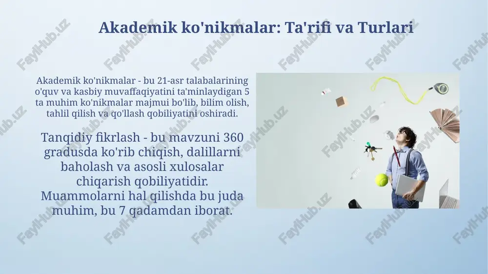 akademik ko'nikmalar: ta’rifi va turlari - Page 3