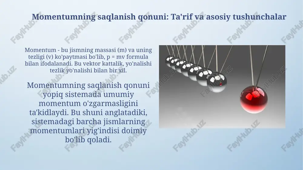 impulsning saqlanish qonuni - Page 3