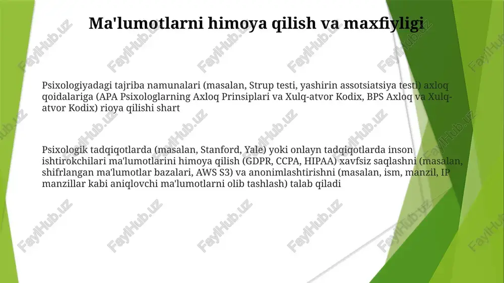 psixologiyada eksperimental paradigma.amaliyotchi-psixologning etikaviy tamoyillari - Page 3