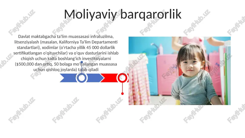 resurslar uchun raqobat mavjud. bu o'qituvchilarning maoshiga (o'rtacha $35,000) va dasturlar sifatiga, ayniqsa, appalachi kabi qishloq joylarda ta'sir qiladi infrastruktura va inshootlar o'quv dasturlarini ishlab chiqish muvaffaqiyatli maktabgacha ta'lim tashkilotlari ma'lumotlarga asoslangan yondashuvlarni (asq-3 kabi baholarni), mustahkam ota-ona-o'qituvchi munosabatlarini, turli jamoalarda (shahar, shahar atrofi, qishloq, turli ijtimoiy-iqtisodiy sharoitlarda) texnologiyalardan (onlayn o'quv platformalari, ota-onalar portallari) foydalanishni qo'llaydi maktabgacha ta'lim muassasalarini ochish litsenziya olish (viloyat qonunlariga muvofiq), mos joy topish (masalan, tijorat binolarini ijaraga olish yoki shahar/qishloq joylardagi mavjud binolarni qayta qurish) va malakali xodimlar (o'qituvchilar, yordamchilar)ni jalb qilishni o'z ichiga oladi e'tiboringiz uchun rahmat @taqdimot_robot image4.jpg image5.jpg image6.jpg image7.jpg image8.jpg image9.jpg image10.jpg image11.jpg image12.jpg image13.jpg image14.jpg image15.jpg image16.jpg image1.jpeg image2.jpeg