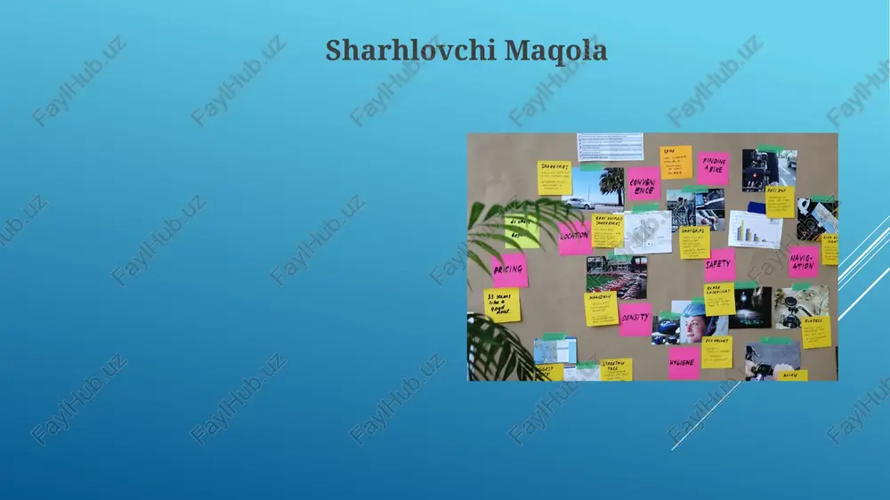 idagi tadqiqot yo'nalishlarini aniqlaydi; web of science va scopus kabi ma'lumotlar bazalari muhim manba hisoblanadi. korrelyatsion tadqiqot eksperimental tadqiqot nazorat sharoitida bitta yoki bir nechta mustaqil o'zgaruvchilarning (mo) bog'liq o'zgaruvchilarga (bo) ta'sirini kuzatish uchun ularni boshqaradi. etnografik tadqiqot etnografik tadqiqot, sifatli tadqiqot turi bo'lib, chuqur maydon tadqiqotlarini (masalan, nepalning qishloq qishloqlarida ishtirokchi kuzatish, namibiyaning kunene mintaqasidagi himba xalqining madaniy amallarini tahlil qilish) o'z ichiga oladi va ma'lum guruhlarning e'tiqodlari, ijtimoiy tuzilmalari va xulq-atvorlari to'g'risida boy ma'lumotlarni hosil qiladi holat tadqiqoti, sifat yoki aralash usullar turi, bitta holatni (masalan, kaliforniyaning silikon vodiysidagi muayyan kompaniyaning tashkiliy tuzilmasi; xitoyning qishloq hududlaridagi muayyan maktabning ta'lim dasturi) chuqur o'rganish bo'lib, ma'lumotning ko'p manbalarini (suhbatlar, hujjatlar, kuzatishlar) o'rganadi tahlil ko'lami ma'lum bir tadqiqot sohasidagi mavjud adabiyotlarni tizimli ravishda aniqlash va xaritalash, turli geografik hududlardan (masalan, shimoliy amerika, yevropa, osiyo) miqdoriy, sifatli va aralash usullarni o'z ichiga olgan turli xil metodologiyalarni qamrab oladi va 10-100 dan ortiq …