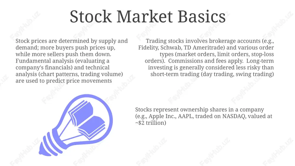 ck market regulation aims to prevent manipulation, fraud (e.g., pump-and-dump schemes costing billions), and market crashes like the 1929 wall street crash. it mandates transparency through financial reporting requirements (e.g 2. the english word "stock" originates from the old french "estoc," referring to a pointed weapon investing in stock major stock exchanges worldwide include the new york stock exchange (nyse), nasdaq (national association of securities dealers automated quotations), and the london stock exchange (lse) successful stock investing requires research (analyzing financial statements, industry trends, competitor analysis) and diversification (owning shares in multiple companies across sectors, reducing risk). strategies range from buy-and-hold (long-term investment) to day trading (short-term speculation), each with different risk/reward profiles stock represents ownership shares in a company (e.g., apple inc stock as livestock financial "stock," signifying shares in a company, shares etymological roots with livestock "stock." both refer to a capital base, a fundamental resource stock, as …