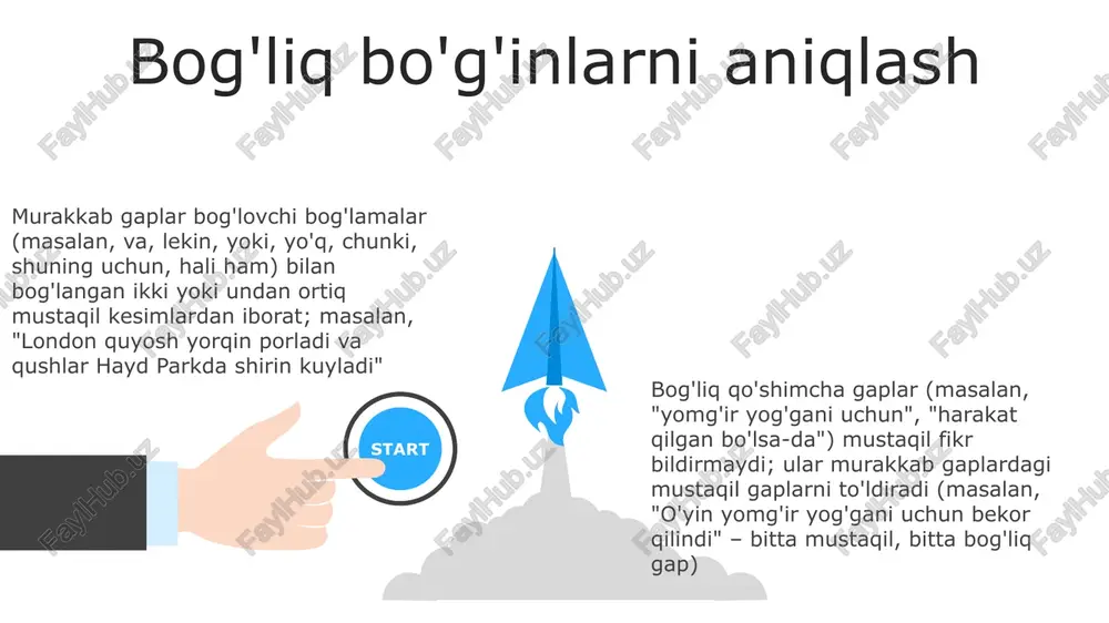 bo'laklar orasiga nuqta vergul (;) yoki bog'lovchi (masalan, va, lekin, yoki, yoki emas, chunki, shuning uchun, hali ham) qo'yilmagan hollarda, gaplarni uzaytirib yuboradi. apa uslubi to'g'ri tinish belgilarini talab qiladi. bog'lovchi bog'lamlarni noto'g'ri ishlatish (masalan, bog'liq bo'lmagan bo'laklarni "va" bilan bog'lash) mantiqiy oqimni zaiflashtiradi va gap tuzilmasini chalkashtiradi. grammatik jihatdan to'g'ri tuzilma bo'laklar o'rtasidagi aniq munosabatlarni talab qiladi; oksford vergullari foydali (lekin majburiy emas). gap uzun, murakkab gaplardan saqlaning (20 so'zdan ortiq), ularni qisqaroq, tushunarli gaplarga bo'ling. chikago uslubi qo'llanmasida shunday tavsiya etiladi. bog'lovchi ravish murakkab qo'shma gapni uch element belgilaydi: 1) kamida bitta mustaqil gap; 2) kamida bitta bog'lanuvchi gap; 3) bu gaplarni bog'lab, grammatik bog'lanishni ko'rsatuvchi bog'lovchi ravish (masalan, "bundan tashqari", "aks holda"). bog'lovchi ravishalar (masalan, ammo, shuning uchun, bundan tashqari) murakkab qo'shma gapda ikki mustaqil kesimni bog'laydi. murakkab qo'shma gap kamida bitta mustaqil va kamida bitta bog'lanuvchi qo'shimcha (masalan, natijada, bundan tashqari, shunga qaramay) bilan bog'langan bog'liq …