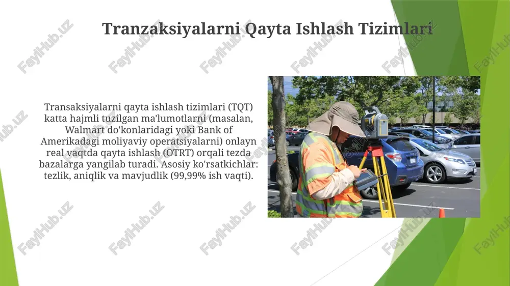 ntatsiyasi (yuqori qiymatli mijozlar 70% hissa qo'shgan) to'g'risida hisobotlar bilan taktik qarorlar qabul qilishda yordam beradi. ma'lumotlar olisdan olinadi. ohiodagi zavodning operatsion samaradorligi va ishlab chiqarishiga ta'sir ko'rsatuvchi olis (kunlik 10,000+ buyurtmani qayta ishlaydigan tps yordamida) savdo, inventarizatsiya (500+ sku ni kuzatish) va moliya (5 million dollarlik byudjetni boshqarish) bo'limlarida kundalik operatsiyalarni boshqaradi. mijozlar bilan munosabatlarni boshqarish tizimi hamkorlikdagi crm tizimlari (masalan, microsoft sharepointni crm bilan integratsiyasi) turli bo'limlar (savdo, marketing, mijozlarga xizmat ko'rsatish) va tashqi sheriklar (masalan, xitoydagi yetkazib beruvchilar) o'rtasidagi muloqot va hamkorlikni yaxshilaydi hamda yaxlit mijoz tajribasini ta'minlaydi. ma'lumotlar xavfsizligi va maxfiyligi protokollari juda muhim. operatsion crm tizimlari (masalan, salesforce sales cloud, microsoft dynamics 365) savdo, marketing va mijozlarga xizmat ko'rsatish jarayonlarini avtomatlashtiradi; amazon yoki apple kabi kompaniyalar uchun global miqyosda turli kanallar (telefon, elektron pochta, veb-sayt) orqali mijozlar bilan o'zaro aloqani real vaqtda boshqaradi biznes razvedka tizimlari bi tizimlari, boshqaruv va strategik qo'llab-quvvatlash tizimlarining muhim qismi …