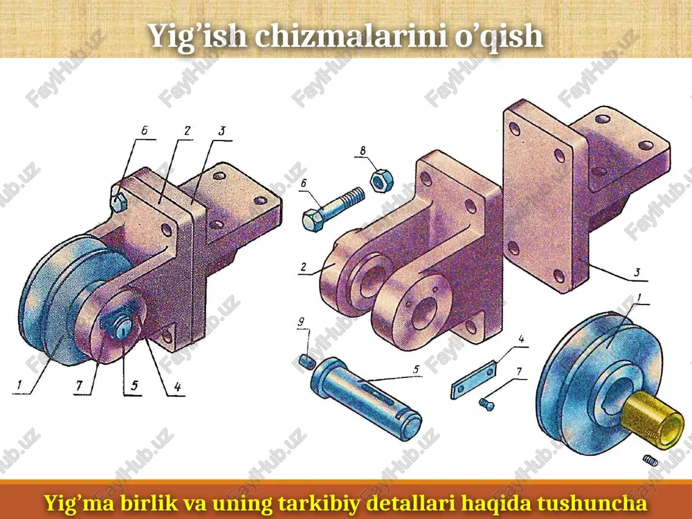 va yoylardan o’lcham olish detal eskizini bajarish detaldan o’lcham olish egri chiziqlar, aylana va yoylardan o’lcham olish detal eskizini bajarish detaldan o’lcham olish 4. o’lchab aniqlangan qiymatlar o’lcham chiziqlari ustiga tushuriladi va ko’rinishlardagi detal konturlari yo’g’on chiziq bilan rasmiylashtiriladi. eskiz bajarishning so’nggi bosqichi detal eskizini bajarish detal eskizini bajarish bajarilgan eskizlardan namunalar e’tiboringiz uchun rahmat! image5.jpeg image6.jpeg image8.jpeg image10.jpeg image12.jpeg image13.jpeg image14.jpeg image15.jpeg image17.jpeg image18.jpeg image19.jpeg image20.jpeg image21.jpeg image22.jpeg image23.jpeg image25.jpeg image27.jpeg image28.jpeg image30.jpeg image32.jpeg image34.jpeg image36.jpeg image38.jpeg image40.jpeg image42.jpeg image43.jpeg image44.jpeg image45.jpeg image46.jpeg image47.jpeg image48.jpeg image49.jpeg image50.jpeg image51.jpeg image52.jpeg image53.jpeg image54.jpeg image55.jpeg image56.jpeg image57.jpeg image58.jpeg image1.png image2.png /docprops/thumbnail.jpeg