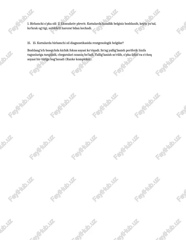 birlamchi tuberkulyoz – 15 ta savol va javob - Page 3