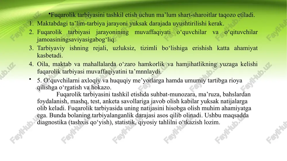 hni shakllantirish va rivojlantirish. dunyoqarash kishilarning olam va uning o‘zgarishi, rivojlanishi haqidagi ilmiy, falsafiy, siyosiy, huquqiy, axloqiy, estetik, diniy va hokazo qarashlari va tasavvurlari majmuasidan iborat. dunyoqarash ijtimoiy borliqning in’ikosidir. unda ijtimoiy turmush aks etadi va u muayyan tarixiy davrda insoniyat yaratgan bilimlar darajasiga hamda ijtimoiy tuzumga bog‘liq bo‘ladi. dunyoqarash faqat insongagina xos xususiyat bo‘lib, hayvonot dunyosi, boshqa narsa, buyumlar va mavjudotlar uchun bu hol yotdir. demak, dunyoqarash bu olam haqidagi yaxlit umumiylashtirilgan bilimlar to‘plamidir. dunyoqarashning shakllanishi va rivojlanishi murakkab, ko‘p qirrali, ichki jihatdan bog‘langan jarayon bo‘lib, unda juda ko‘p xilma-xil omillar qatnashadi, harakat qiladi va o‘zaro bog‘liq bo‘ladi, inson hayotining moddiy sharoitlari, mikromuhit va makro muhit, ommaviy axborot vositalari, ta’lim va tarbiya ana shu omillar qatoriga kiradi. bu omillarning hammasi bir kuch va samara bilan harakat qilmasligi fanga ma’lum. shu sababli qarashlar stixiyali tarzda vujudga kelishining oldini olish hamda dunyoqarashni yo‘naltirilgan tarzda shakllantirish omillarini boshqarishni o‘rganib olish muhimdir. mifologik …
