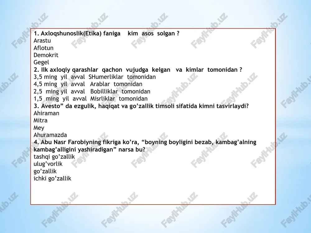 k shakli (bosqichi) bo'lib, unda borliqdagi narsa, hodisalar, umuminsoniy g'oyalar ichki his-tuyg'uli tarzda idrok etiladi va ma'naviy qadriyatliligi nuqtai nazaridan turib baholaniladi. shaxs estetik ongi — estetik ehtiyoj, estetik his-tuyg'u, estetik did, estetik ideal, estetik baxo, va estetik qarash, nazariya kabi tarkibiy qismlarning o'zaro birligidan tashkil topgan murakkab tizim hisoblanadi. estetik ong va estetik faoliyat. estetik ehtiyoj - insonning narsa, hodisalardagi go'zallikni, nafosatlilikni his etish, anglash, ularni ana shu mezonda baholash, idrok etishga bo'lgan intilishi, qiziqishi. har bir shaxsdagi madaniyatlilik darajasi, ma'naviy salohiyati uning estetik ehtiyoji doirasi bilan o'lchanadi. estetik his-tuyg'u - estetik ehtiyojlar asosida shakllanib, narsa hodisalar go'zalligining mohiyatini anglagan holda zavqlanish, lazzatlanish tuyg'usi estetik his etishdir. estetik did - estetik his-tuyg'u asosida shakllanib, u kishining narsa-hodisalarning nafosatlilik mohiyatini idrok etish va baholay bilish qobiliyatidir. kishi estetik didining qay darajada shakllanganligi uning sanat asarlarini ma'naviy qadriyatlar sifatida baholay bilishi, idrok etishida namoyon bo'ladi. estetik ideal - estetik obraz, tasavvurlarni …