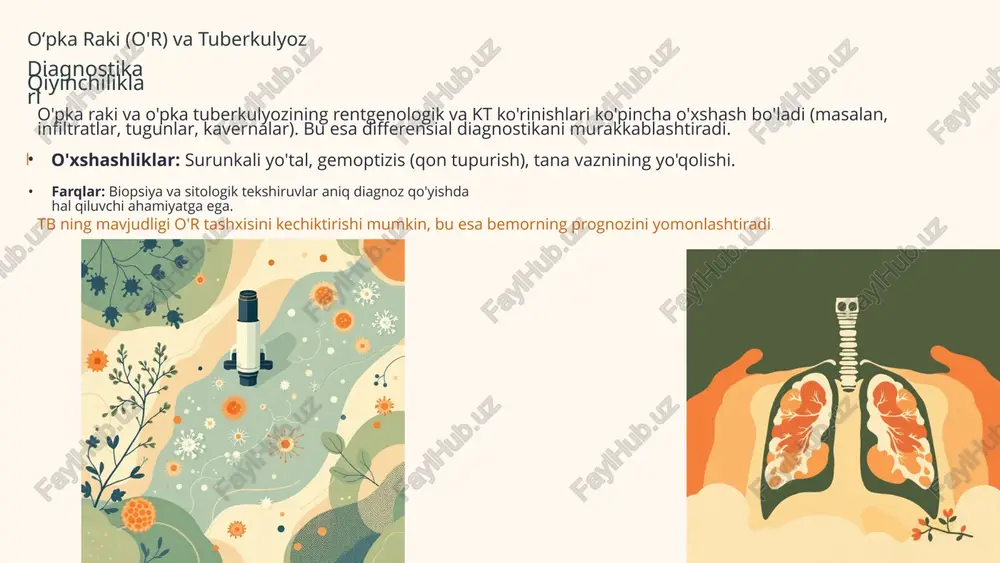 iyalashgan parvarish uchta asosiy ustun profilaktika va skrining tb ga yuqori xavf guruhiga kiruvchi (qd, oit kasalliklari, alkogolizm, rk) barcha shaxslarni muntazam tb skriningidan o'tkazish. latent tb ni davolash. integratsiyalashgan davolash pulmonolog, endokrinolog, gastroenterolog va ruhiy salomatlik mutaxassislarining birgalikdagi ishini ta'minlash. "bir joyda xizmat ko'rsatish" modelini joriy etish. ijtimoiy-psixologik yordam bemorni qo'llab-quvvatlash, davolashga rioya qilishni ta'minlash uchun ijtimoiy ishchilarni jalb qilish va stigmatizatsiyaga qarshi kurashish. 9 image1.png image2.png image5.png image6.png image7.png image3.png image4.png image8.jpg image9.png image10.png image18.png image11.png image12.png image13.png image14.png image15.png image16.png image17.png image19.png image20.png image21.png image22.png image23.png image24.png image25.png image26.png