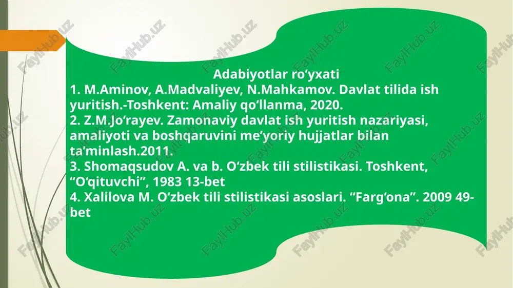 ham ko‘shklar, na kumushlangan hovuzlar, na chiroyli qafasdagi qushlar — hech nima uni qiziqtirmadi (oybek.). 5. kunduzi bo‘lsa, o‘zingizdan o‘tar gap yo‘q, xunukroq ko‘rinadi (a.qahhor). 6. kim maqtanchoq bo‘lsa, u hammaning oldida xijolat tortadi (maqol). 7. ko‘z qayerda bo‘lsa, mehr ham o‘sha yerda bo‘ladi (maqol) gaplarni asosiy mazmunini saqlagan holda ixchamlashtiring nutqda ishlatilish doirasi ma’lum kasb-hunarga ko‘ra chegaralangan so‘zlar kasb-hunarga oid so‘zlar hisoblanadi. bunday so‘zlar qaysi hududda yashashidan qat’i nazar, bir xil kasb egalariga tushunarli bo‘ladi. masalan, daska (kulollar xom idishlar ichini dasmollashda suv quyib ishlatadigan sopol idish), jo‘sha (tog‘dan olinadigan qizil kesak), volash (loyni ochib-yorib tozalash) kabi so‘zlar kulollargagina tushunarlidir. kasb-hunarga xos so‘zlarning asosiy qismini shu sohaga oid atama (termin)lar tashkil etadi. atamalar fan, texnika, madaniyat kabi sohalardagi aniq chega ralangan tushunchalarni ifodalaydigan bir ma’noli so‘z va so‘z birikmalaridir. atamalar qo‘shimcha ma’no jilolariga ega emas. ixtisoslikka oid so‘zlarni nutqda to‘g‘ri tanlash va qo‘llash ham nutq madaniyatining, ham kasbiy bilimdonlikning …