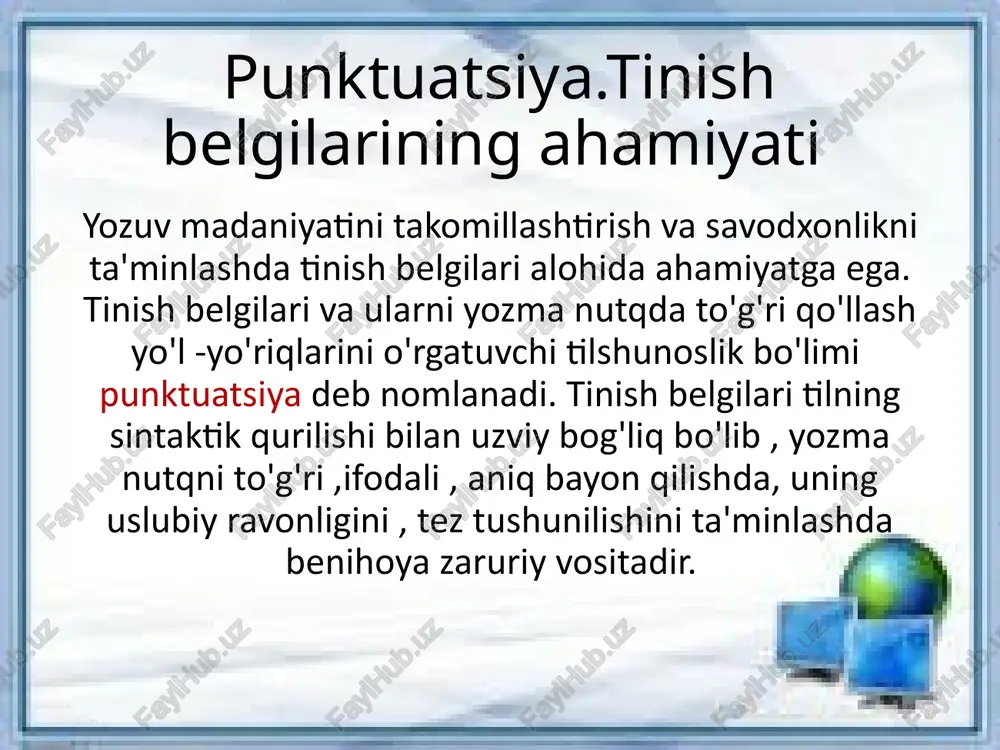 xirida , matn (jumla) qisqartirilsa; fikr bo'lib-bo'lib ifoda qilinsa yoki duduqlanib aytilsa , suhbatdoshining gapi javobsiz qoldirilsa , tushirib qoldirilgan harf , so'z yoki boshqalar o'rnida ko'p nuqta ishlatiladi. misol e-ee... o'tloqdan otni keltirishni unutgan ekanman. e'tiboringiz uchun rahmat! image1.jpeg image2.jpeg image3.jpeg image4.jpeg image5.jpeg image6.jpeg image7.jpeg image8.jpeg image9.jpeg