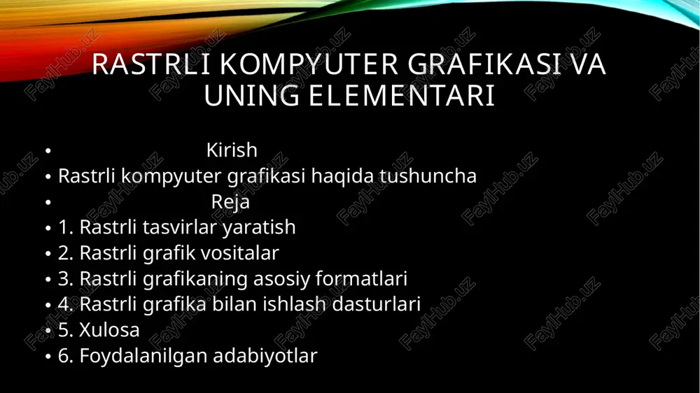 am siqadi, bu esa yuqori siqishni nisbatini ta'minlaydi. formatning kamchiliklari sifatida, ko'pincha animatsion videofilmlarni yaratishga imkon bermasligi haqida gap boradi. ammo png formati sizga 256 ta shaffoflik darajasida tasvirlarni yaratishga imkon beradi, bu esa uni mavjud bo'lgan barcha formatlardan ajratib turadi. format internet uchun yaratilganligi sababli, uning sarlavhasida piksellar sonini kabi qo'shimcha parametrlar uchun joy yo'q, shuning uchun png rasmlarni bosib chiqarish uchun mos emas; psd yoki tiff bu maqsadlar uchun yaxshiroqdir. jpeg (birlashgan fotografik ekspertlar guruhi) - fotografik tasvirlarni saqlash uchun eng mashhur format, bu umumiy qabul qilingan standart. jpeg faqat 24-bitli to'liq rangli tasvirlarni saqlashi mumkin. jpeg fotosuratlarni siqib chiqarishda juda zo'r bo'lsa-da, bu siqish zararli va sifatini pasaytiradi, ammo uni minimal darajada, deyarli ko'zga sezilmaydigan, yo'qotish uchun osongina sozlash mumkin. biroq, siz jpeg formatini rasmlarni keyingi ishlov berish uchun saqlash uchun ishlatmasligingiz kerak, chunki har safar hujjatni ushbu formatda saqlaganingizda, rasm sifatining pasayishi jarayoni qor ko'chkiga o'xshaydi. …