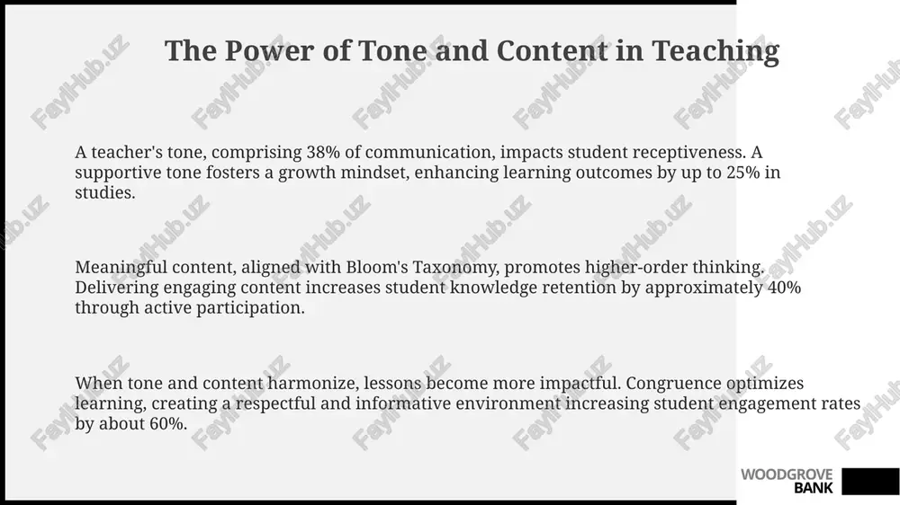 tion to protect privacy, preserving trust and ethical data handling practices during instruction. woodgrove bank continuous improvement: reflection and resources utilize a 'teaching journal' or digital log, documenting 2-3 key interactions daily to reflect on tone, content delivery, and student responses for iterative refinement of pedagogical approaches. explore online platforms like coursera or edx for modules on communication or pedagogy, committing 1-2 hours weekly to upskill and directly apply new strategies within 30 days. seek peer observation, inviting colleagues to provide constructive criticism on a lesson; schedule a 45-minute feedback session to identify and implement 2 actionable improvements. woodgrove bank thank you for your attention @taqdimot_robot woodgrove bank
