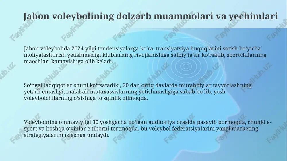 jahon voleybolining dolzarb muammolari va yechimlari - Page 3