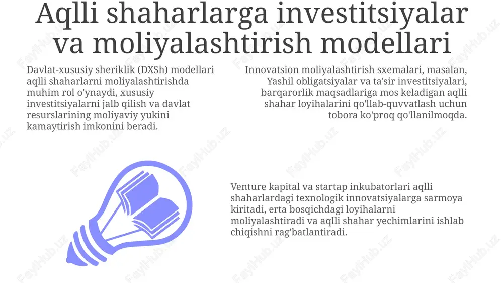 15% investitsiya solig'ini kamaytirishi mumkin, bu esa xususiy investitsiyalarni rag'batlantiradi va tartibga solish yukini yengillashtiradi. tartibga solish xarajatlari, masalan, kiberxavfsizlik standartlariga rioya qilish va ma'lumotlarni himoya qilish infratuzilmasi har yili 2 million dollargacha xarajatlarga olib kelishi mumkin. e'tiboringiz uchun rahmat image1.jpeg image2.jpeg image3.jpeg