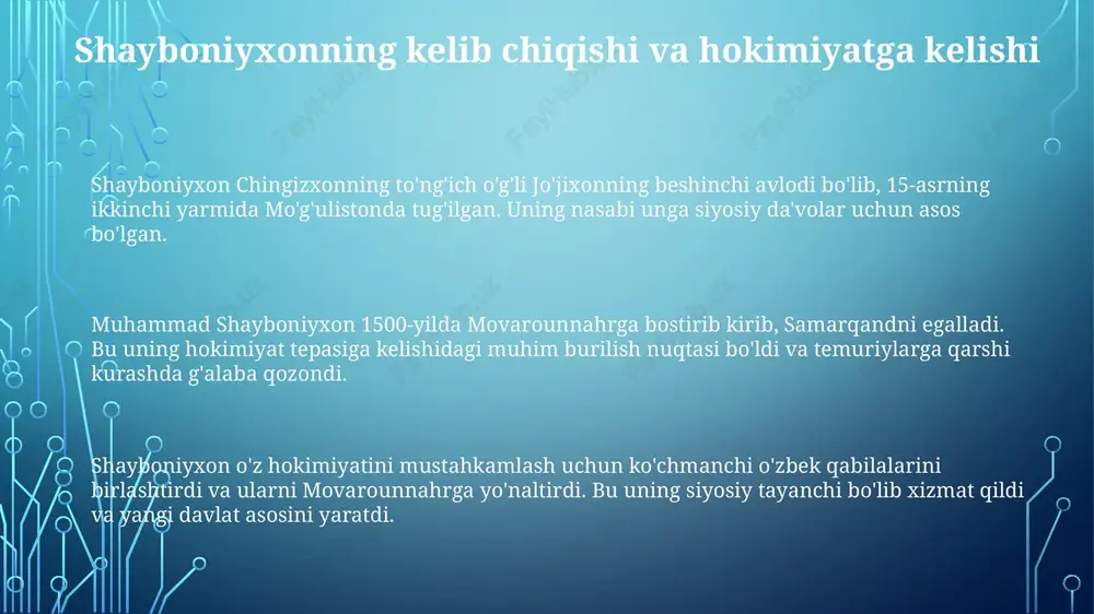 shayboniyxonning hayoti va hokimiyatga kelishi - Page 3