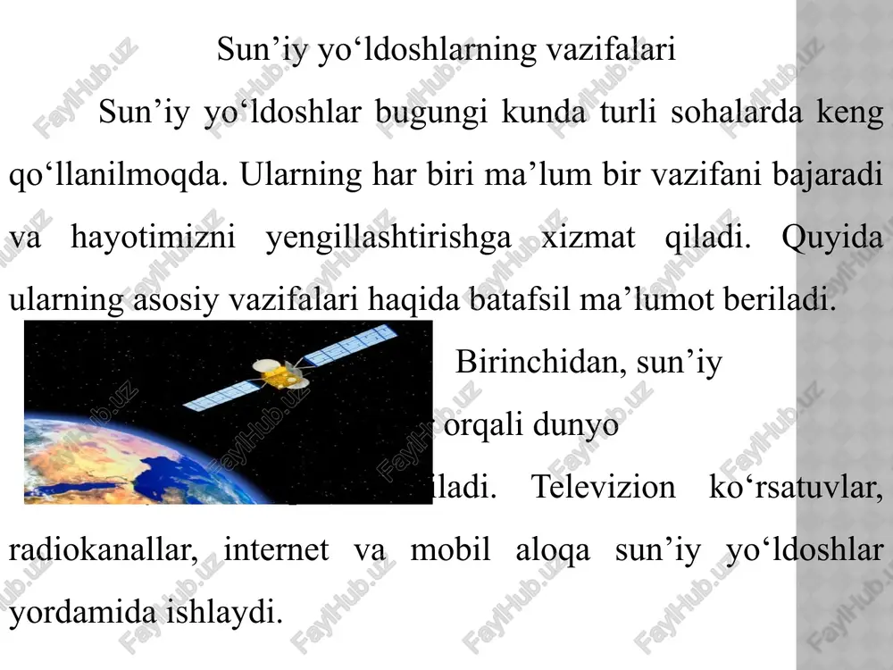 sun'iyyo‘ldoshlar va ularning hayotimizdagi ahamiyati - Page 3
