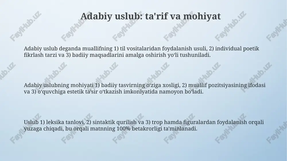 badiiy uslub va uning xususiyatlari - Page 3