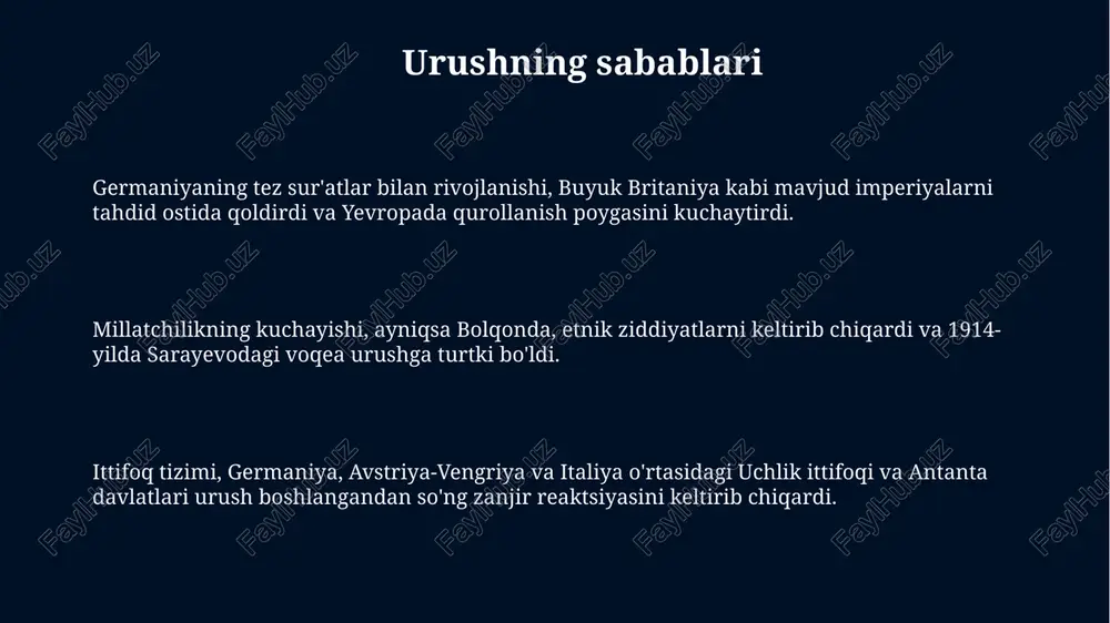 birinchi jahon urushining sabablari va oqibatlari - Page 3