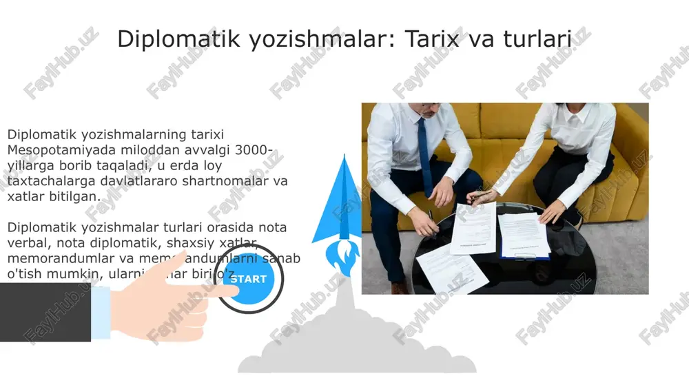 ijorat aloqalar sun'iy intellektning rivojlanishi tufayli 75% gacha avtomatlashtirilishi mumkin, bu esa xarajatlarni kamaytiradi va samaradorlikni oshiradi. blokcheyn texnologiyasi va smart-kontraktlar xalqaro tijorat bitimlarida 90% gacha shaffoflik va ishonchni ta'minlaydi, bu esa nizolarni kamaytiradi. 06 05 04 madaniy farqlar, huquqiy masalalar va javobgarlik 01 02 madaniy farqlar diplomatik muzokaralarda noto‘g‘ri talqinlarga olib kelishi mumkin, masalan, sovg‘a berish qoidalari. bu 1961-yilgi vena konvensiyasi tomonidan ko'rib chiqiladi, lekin aniq qoidalar belgilanmagan. tijorat bitimlarida huquqiy javobgarlik shartnoma shartlari buzilganda yuzaga keladi, shuning uchun tomonlar o'z huquq va majburiyatlarini 2023-yilgi savdo qonunchiligi bilan muvofiqlashtirishlari kerak. e'tiboringiz uchun rahmat image5.png image6.jpg image7.jpg image8.jpg image9.jpg image10.jpg image11.jpg image12.jpg image13.jpg image14.jpg image15.jpg image16.jpg image1.jpeg image2.jpeg image3.jpeg image4.jpeg