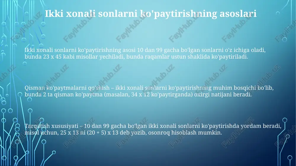 ikki xonali sonlarni ko'paytirish - Page 3