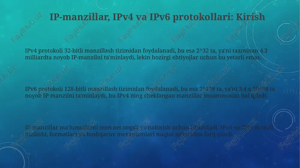 ip manzillar ipv4 va ipv6 protokollar - Page 3