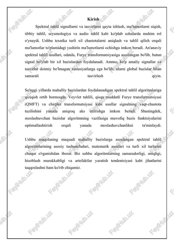 a 'atom' tushunchasi muhim ahamiyatga ega. atom – bu ma'lum bir vaqt-chastota lokalizatsiyasiga ega bo'lgan bazis funksiyasidir. ideal atom, vaqt va chastota sohalarida minimal noaniqlikka ega bo'lishi kerak. masalan, gabor atomlari gauss funksiyasining furye o'zgartmasi bo'lib, bu xususiyatga ega. atomlarni tanlash mezonlari, signaldagi eng muhim xususiyatlarni aks ettiruvchi atomlarni aniqlashga qaratilgan. atomlarni tanlashda turli xil mezonlardan foydalanish mumkin. misol uchun, eng yaqinlashish mezoniga ko'ra, signalni eng yaxshi yaqinlashtiradigan atomlar tanlanadi. yana bir mezon - energiya mezonidir, bu erda eng katta energiyaga ega bo'lgan atomlar tanlanadi. atomlarni tanlash algoritmlari ko'pincha iterativ jarayon bo'lib, har bir iteratsiyada signaldagi eng muhim atom aniqlanadi va signaldan chiqariladi. bu jarayon, qoldiq signalning energiyasi ma'lum bir chegaradan pastga tushguncha davom etadi. 📈 atomlarni tanlash mezonlarining spektral tahlil natijalariga ta'siri ushbu diagramma turli atomlarni tanlash mezonlarining spektral tahlil natijalariga ta'sirini ko'rsatadi. mahalliy bazislar uchun matematik asos: hilbert fazosi va proyeksiyalash mahalliy bazislarni matematik jihatdan tahlil qilish uchun …