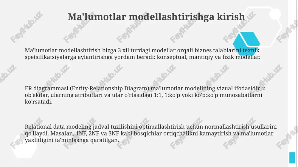 ma'lumotlar modellashtirish - Page 3