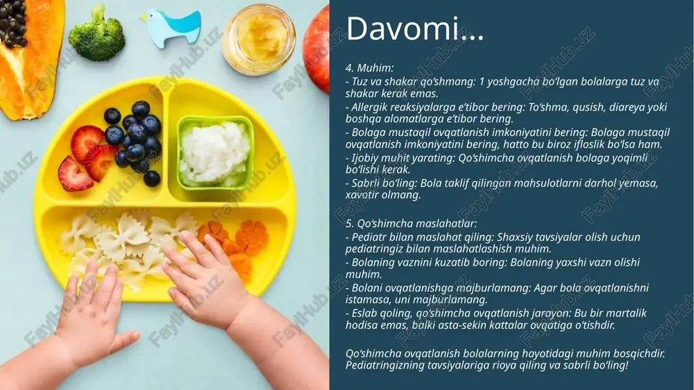 holatiga keltiring. bananga tvorog va smetana qo'shing. smetanani har qanday yog'likda ishlatishingiz mumkin. barcha ingredientlarni blenderda bir hil massa holatiga kelguncha aralashtiring. ta'bga ko'ra asal qo'shing. yana bir marta barcha ingredientlarni blenderda aralashtiring. tvorogli massa aralashtirilganda biroz ko'pikday va havodor bo'lishi kerak. tvorogli massani piyola yoki stakanga yarmigacha to'ldiring, ustiga bir nechta banan bo'lagi va xohishga ko'ra pechenye qo'ying. ingredientlar figurali fransuz tosti avtor: yuliya visotskaya 10 daq• 2 kishilik 2 dona tovuq tuxumi 25 gr . sariyog' 25 g sut tayyorlanish tuxumni sut bilan biroz aralashtiring. non bo'laklarini yoki undan kesib olingan figurali shakllarni tuxum aralashmasiga botiring. skovorodkada sariyog'ni eritib, nonni ikki tomonini oltin rangga kirguncha qovuring. «ba'zida nonni turli hayvon shakllariga kesish qiziqarli bo'ladi, buni pechenye qoliplari yordamida qilish mumkin. bunday tosterlarni zarang siropi yoki jem bilan berish yaxshi bo'ladi. mayizli non ham mos keladi, va agar bolalaringizga yoqsa, tuxum aralashmasiga bir chimdim dolchin qo'shishingiz mumkin.» www.edimdoma.ru ingredientlar …