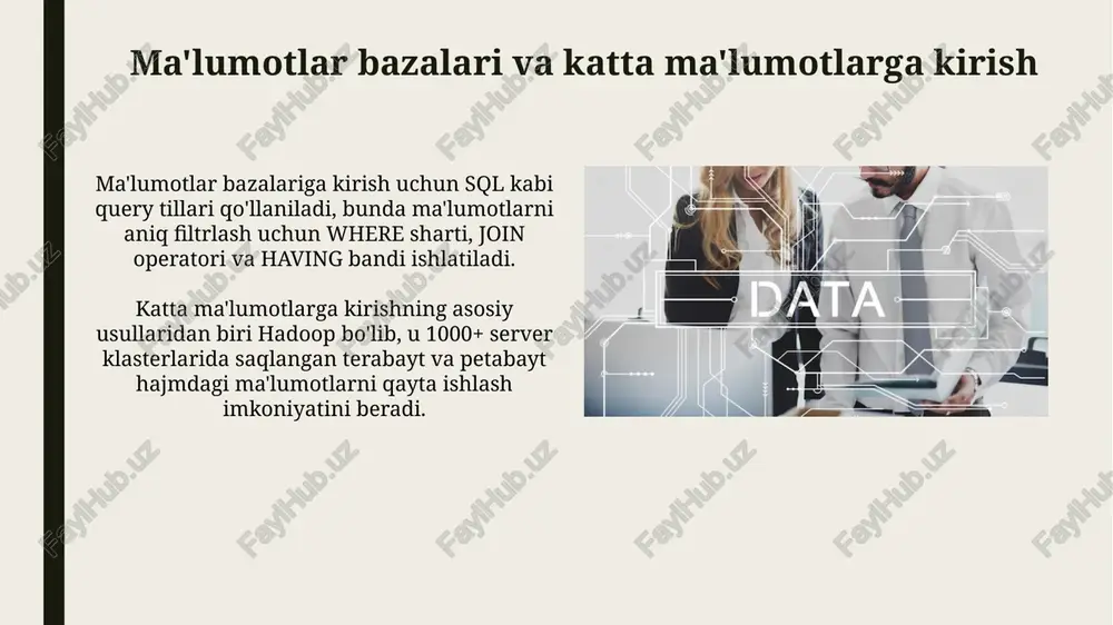 katta ma'lumotlar texnologiyalari va arxitekturalari - Page 3