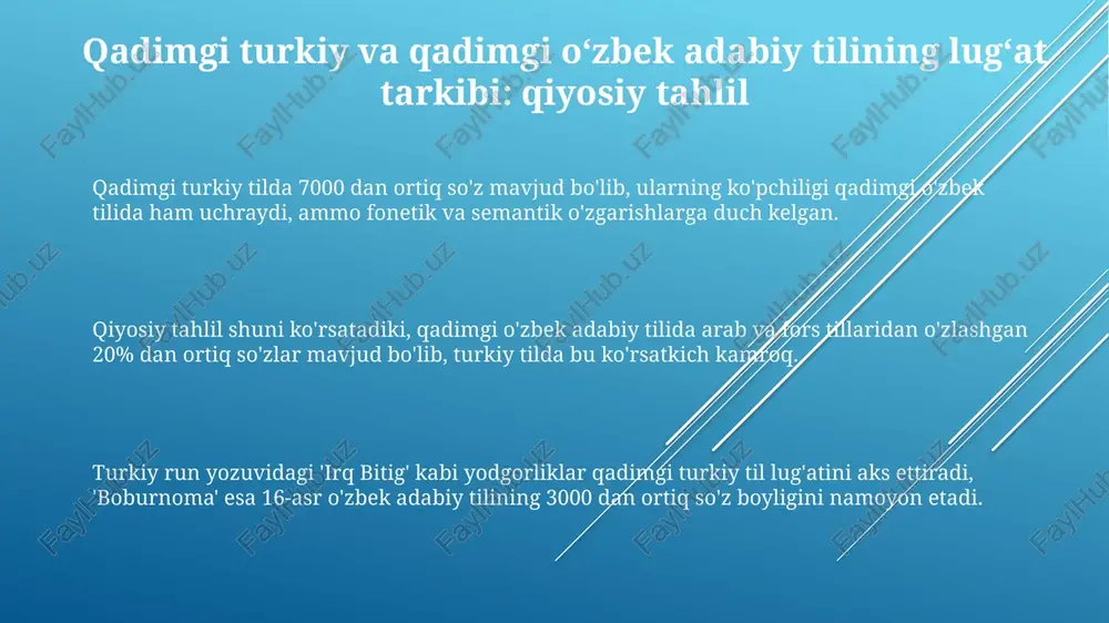 qadimgi turkiy va qadimgi oʻzbek adabiy tilining leksikasi - Page 3