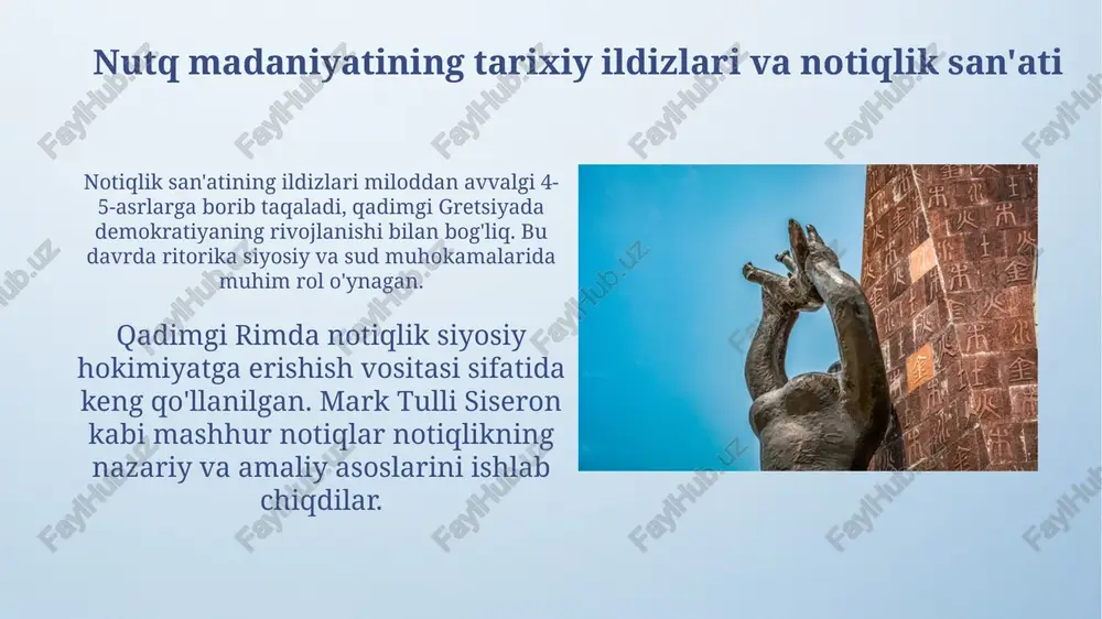 nutq madaniyatining tarixiy ildizlari va notiqlik san'ati - Page 3