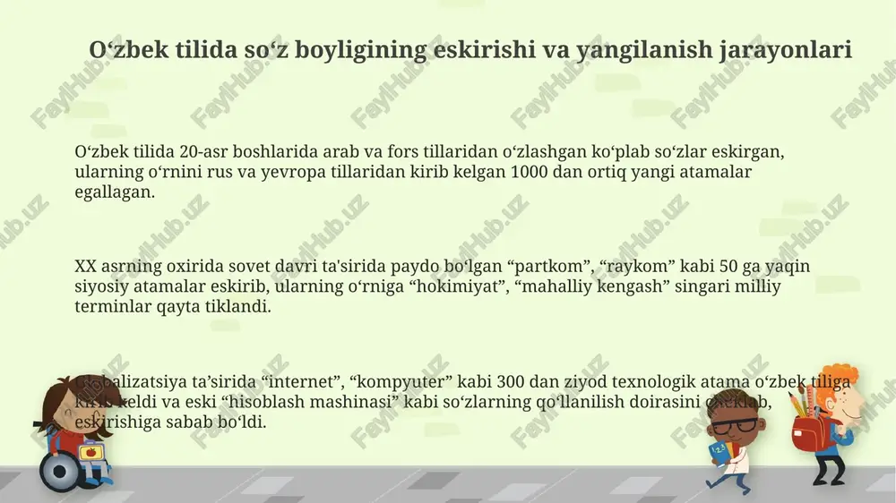 o'zbek tilida eskirish va yangilanish jarayonlari - Page 3
