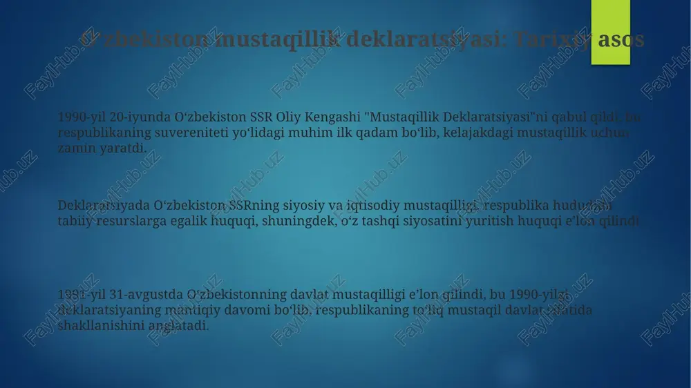 o'zbekiston mustaqillik deklaratsiyasi - Page 3