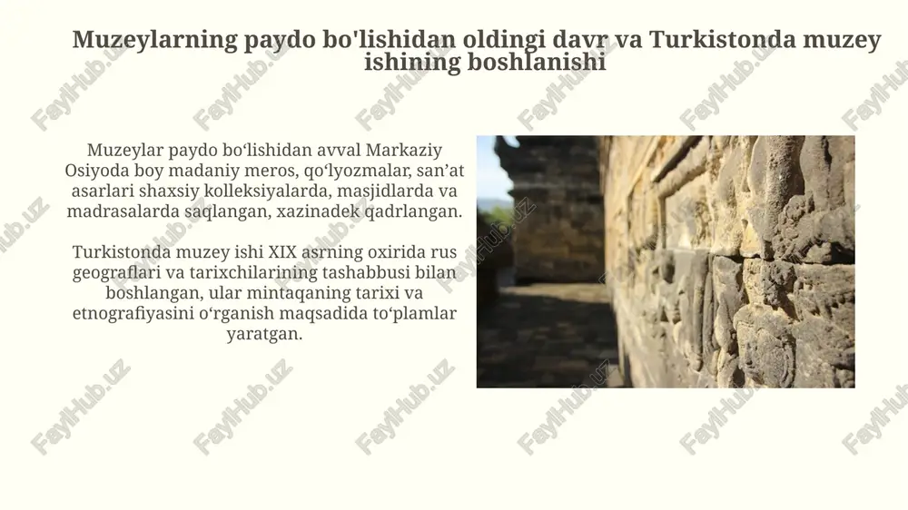o'rta osiyoda muzeylarning shakllanish tarixi - Page 3