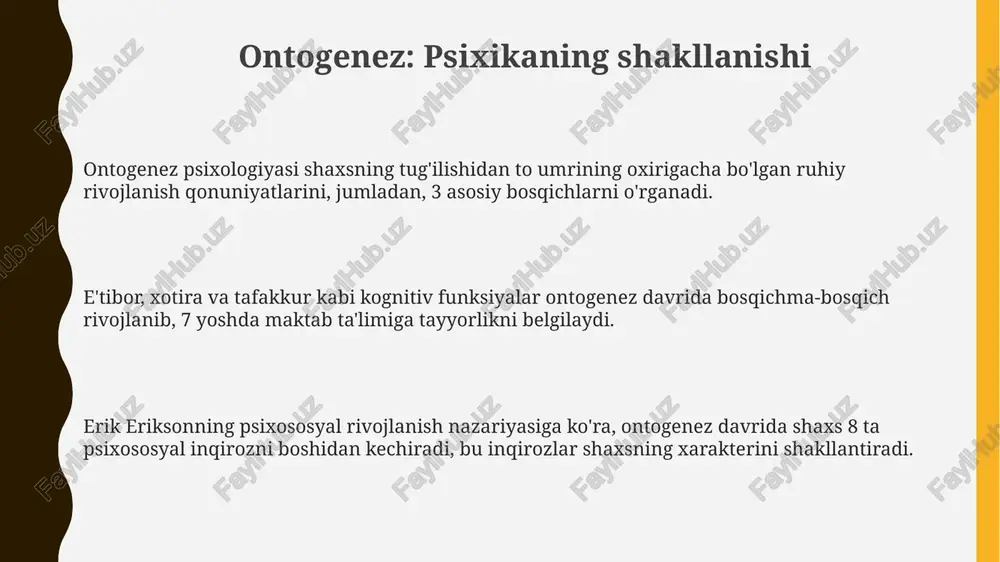 ontogenezda inson psixikasining rivojlanishi - Page 3