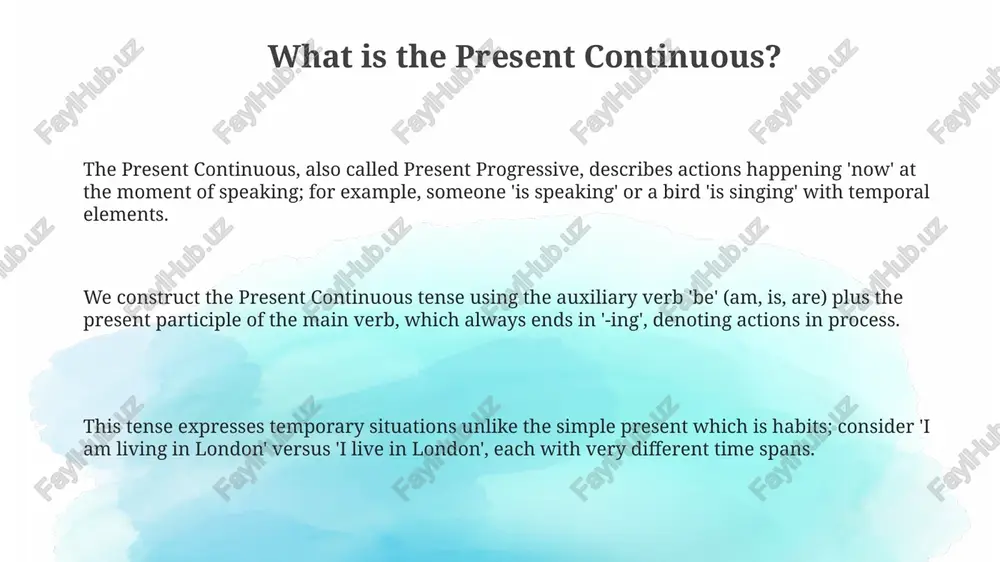 present continuous tense - Page 3