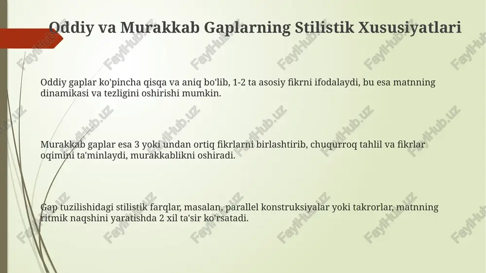 oddiy va murakkab gaplarning stilistik xususiyatlari - Page 3