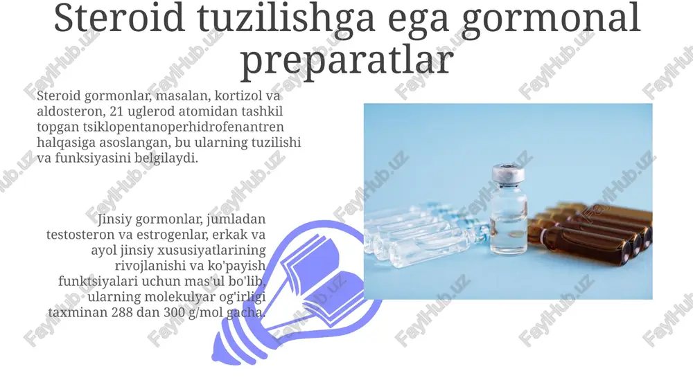 steroid tuzilishga ega gormonal preparatlar - Page 3
