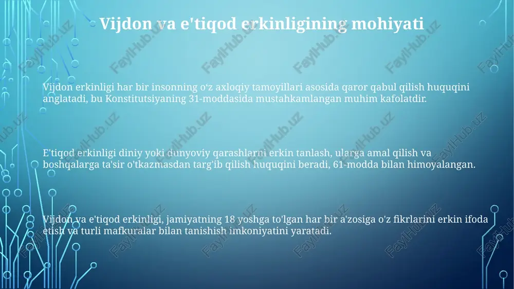 vijdon va e'tiqod erkinligi - Page 3