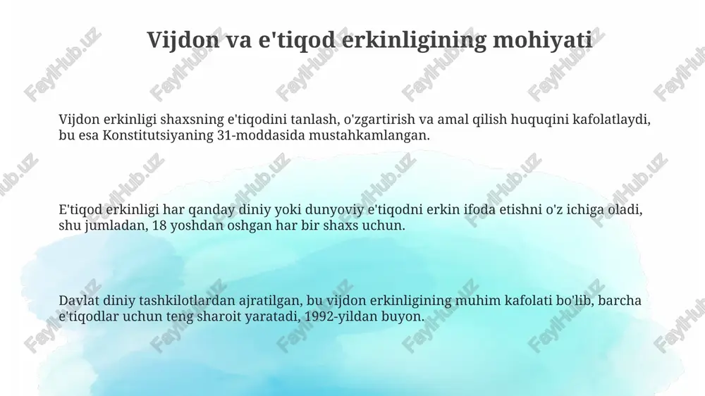 vijdon va e'tiqod erkinligi - Page 3