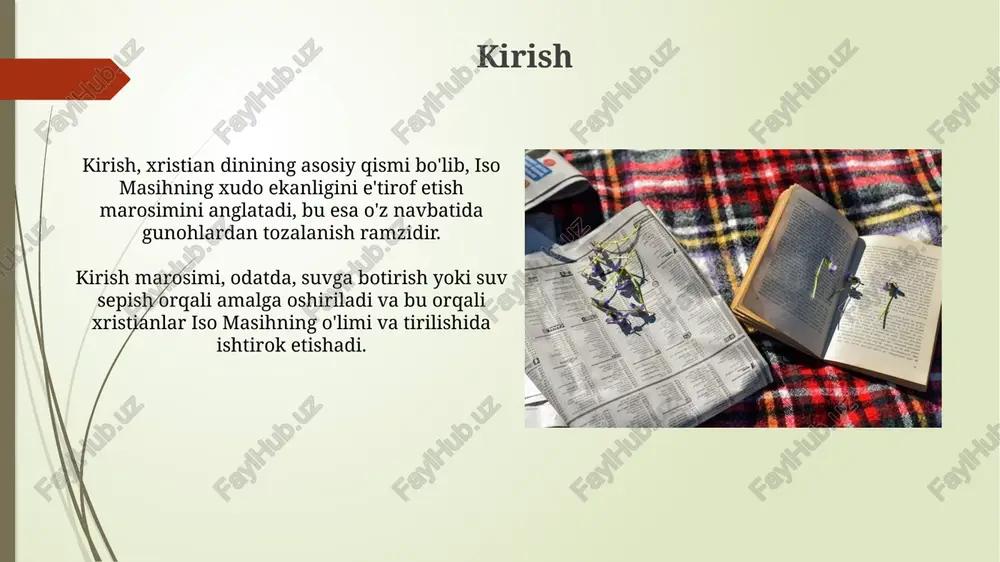 hi to'lqini 1096-yilda boshlanib, g'arbiy yevropa ritsarlari va oddiy xalqni isroilning quddus shahrini musulmonlardan tortib olishga undadi. 1204-yildagi to'rtinchi salib yurishi o'zining asl maqsadidan chetga chiqib, salibchilar konstantinopolni talon-toroj qilib, vizantiya imperiyasiga katta zarar yetkazdi. reformatsiya: martin lyuter va protestantizm lyuterning 95 tezisi 1517-yilda indulgensiyalarga qarshi chiqib, katolik cherkovining amaliyotlarini tanqid qilib, reformatsiya harakatining boshlanishiga turtki bo'ldi. protestantizmning asosiy g'oyasi 'sola scriptura' bo'lib, u faqat muqaddas kitob diniy hokimiyatning yagona manbai ekanligini ta'kidlaydi, papalarning emas. katolik cherkovining javobi: kontrreformatsiya trent kengashi (1545-1563) katolik ta'limotini tasdiqladi, muqaddas kitob va an'analarning teng huquqliligini, yetti sakramentni va poklikni ta'kidladi. iezuitlar ordeni (1540 yilda tashkil etilgan) ta'limga, missionerlik faoliyatiga va protestantizmga qarshi kurashga e'tibor qaratib, ta'sirini kengaytirdi. ma'rifat davri va xristianlik ma'rifat davrida xristianlik din arboblari bibliyani 15-18-asrlarda ilmiy tanqid qilishdi, bu esa tarixiy va madaniy tahlilga olib keldi. 18-asrda deizm xristianlikdagi mo''jizalarni rad etib, tabiat qonunlariga asoslangan, yagona xudoga ishonishni targ'ib qildi. xristianlikning …