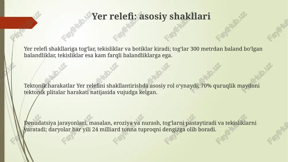 yer relefining asosiy shakl va turlari - Page 3