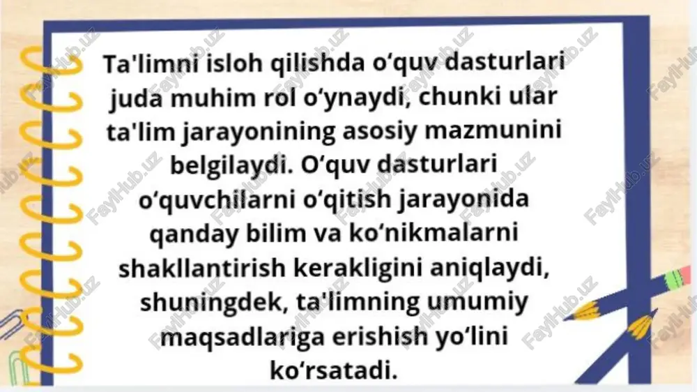 ta'limni isloh qilishda o'quv dasturlarining ahamiyati - Page 3