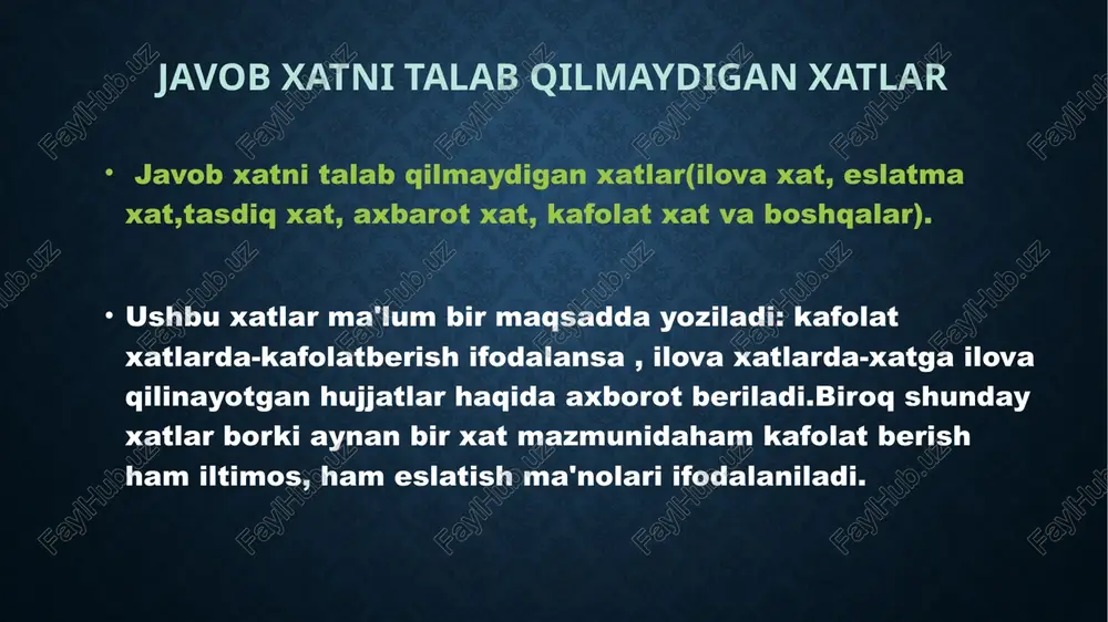 javob xatni talab qilmaydigan xatlar - Page 3