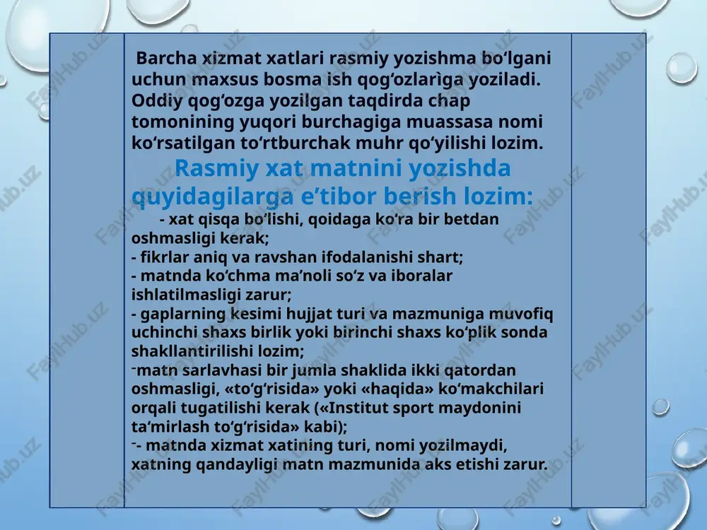 javob xati talab qilmaydigan xatlar - Page 3