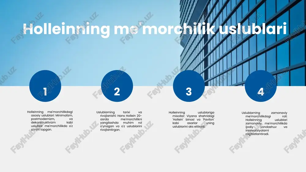 holleinning me'morchilik uslublari va innovatsiyalari - Page 3